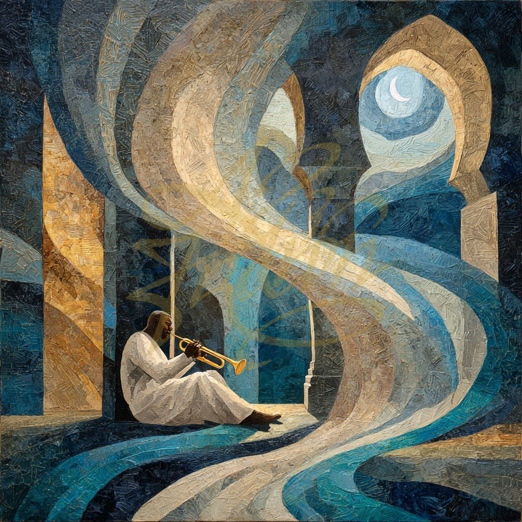 Let The Trumpets Blow Slow 💔 #art #nightvibes #moodyportraits #vibes