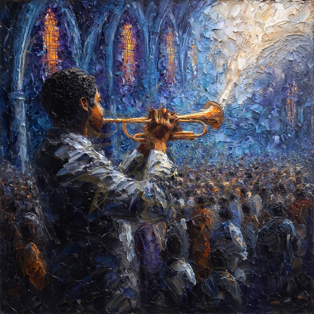 Let The Trumpets Blow Slow 💔 #art #nightvibes #moodyportraits #vibes