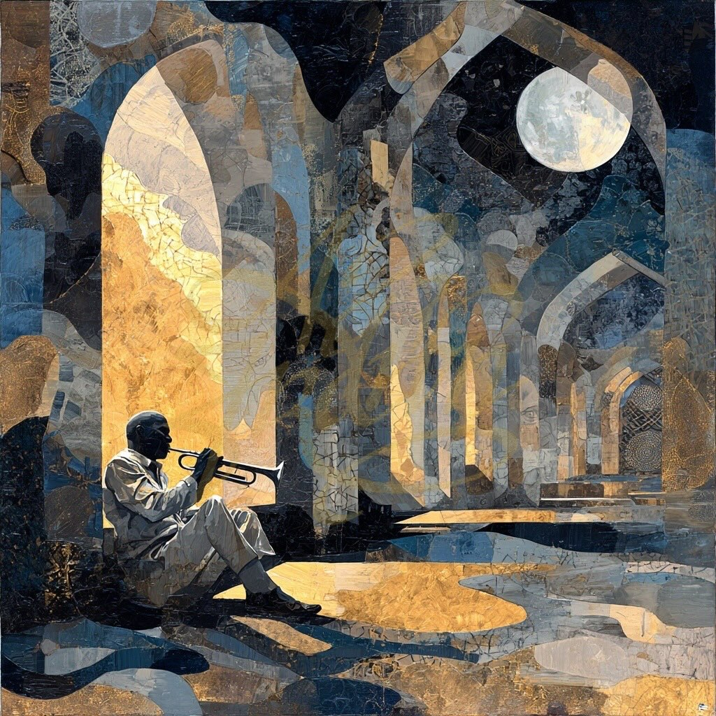 Let The Trumpets Blow Slow 💔 #art #nightvibes #moodyportraits #vibes