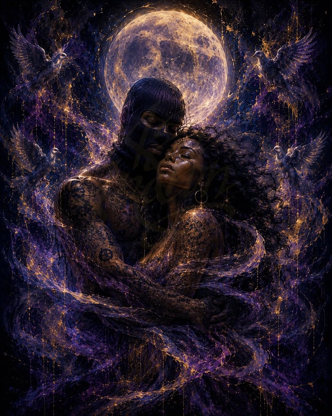 Two Shall Be One ….💔 #artist #art #nightart #moodyart #artist